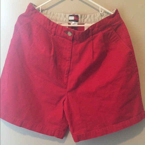 Tommy Hilfiger Pants - Tommy Hilfiger pleated red casual shorts sz 14